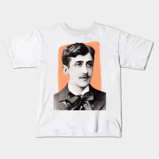 French Writer Marcel Proust illustration Kids T-Shirt